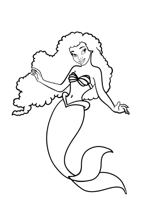 Copy of Black Little Mermaid Coloring Sheet PosterMyWall